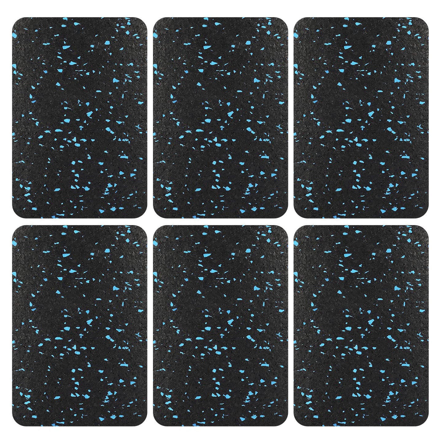 BestXD Exercise Equipment Mat Pads - 6 PCS Non-Slip Rubber Vibration Dampening Pads for Elliptical and Spin Bike - Noise Reduction Mat for Carpet and Tile - 4.7"x3.2"x0.5"