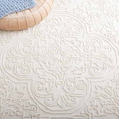 SAFAVIEH Area Rug 8x10 - Trace Collection - Large - Ivory, Handmade Wool, Ideal for Living Room, Bedroom, Office, Dining Space (TRC101C)