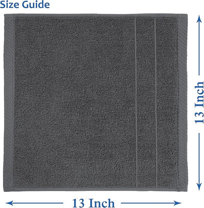 Casa Platino Wash Cloths Pack of 24-100% Cotton Washcloths