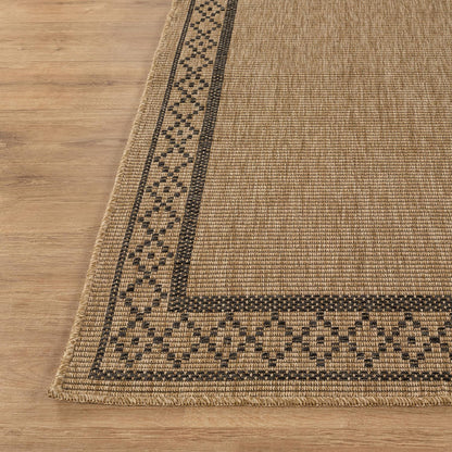 Luul Home Easy Jute Rugs 9x12 Frame Natural Color Living Room Indoor Outdoor Area Rug for Patio and Kitchen Rug High Traffic Washable Easy to Clean Solid Boho Woven Design Carpet (9 x 12)