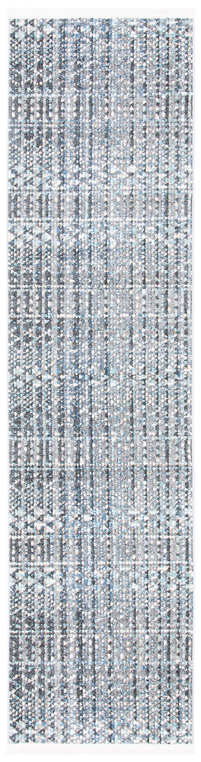 SAFAVIEH Sedona Collection Runner Rug - 2' x 8', Dark Grey & Ivory, Moroccan Boho Tribal Design, Non-Shedding & Easy Care, Ideal for High Traffic Areas in Living Room, Bedroom (SED819F)
