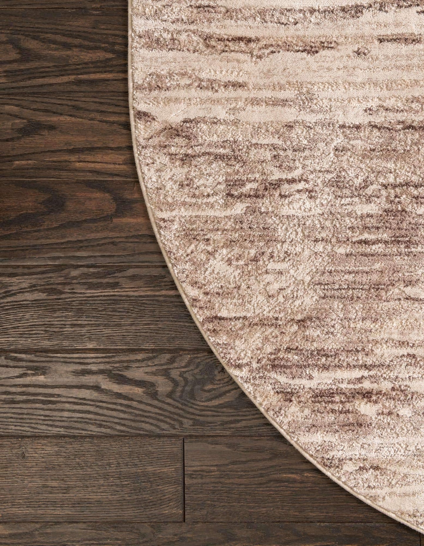 Unique Loom Oasis Collection Area Rug - Water (8' x 10' Oval, Brown/ Beige)