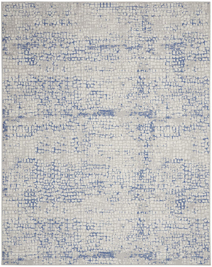 Nourison Home Whimsicle Abstract Grey Blue 7' x 10' Area Rug, Easy Cleaning, Non Shedding, Bed Room, Living Room, Dining Room, Kitchen (7x10)