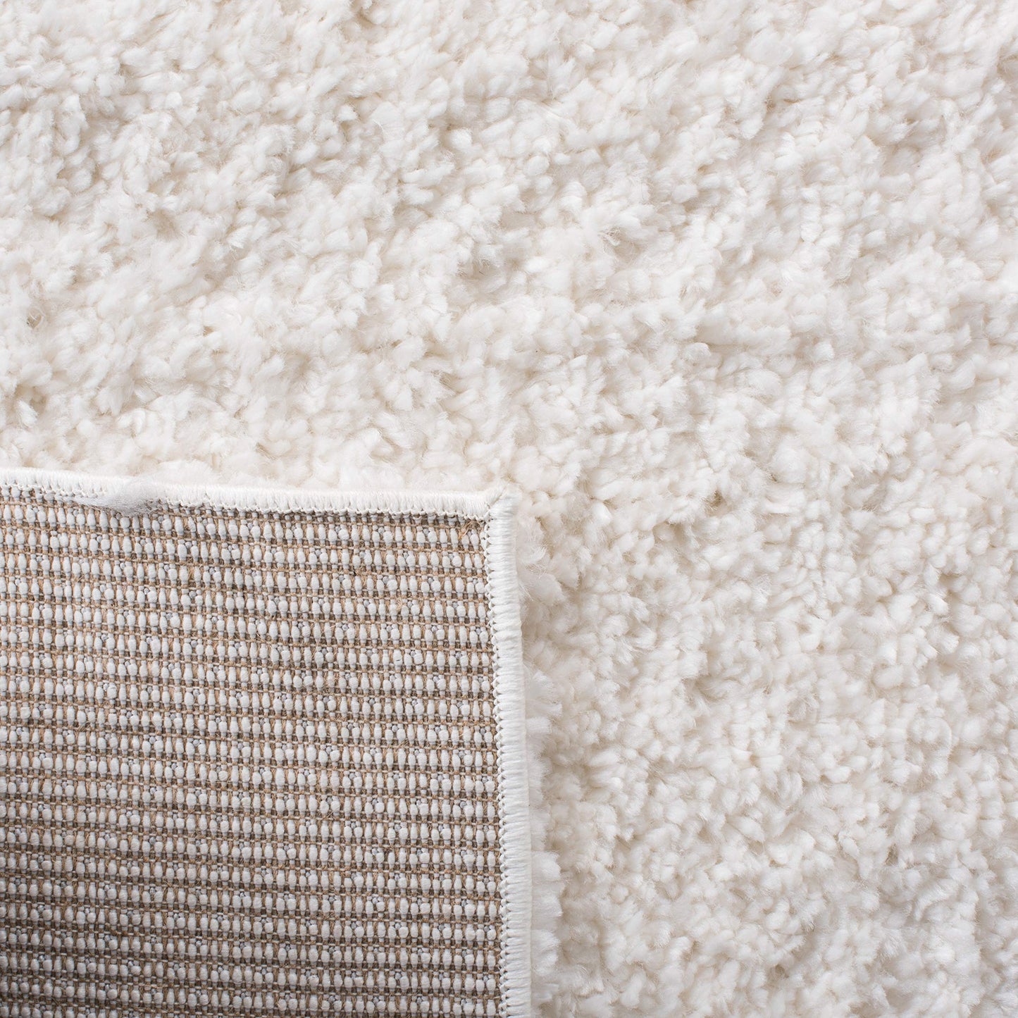 SAFAVIEH Parma Shag Collection Area Rug - 6' x 9', Cream & Grey, Moroccan Trellis Design, Non-Shedding & Easy Care, 1.2-inch Thick Ideal for High Traffic Areas in Living Room, Bedroom (PMA521A)
