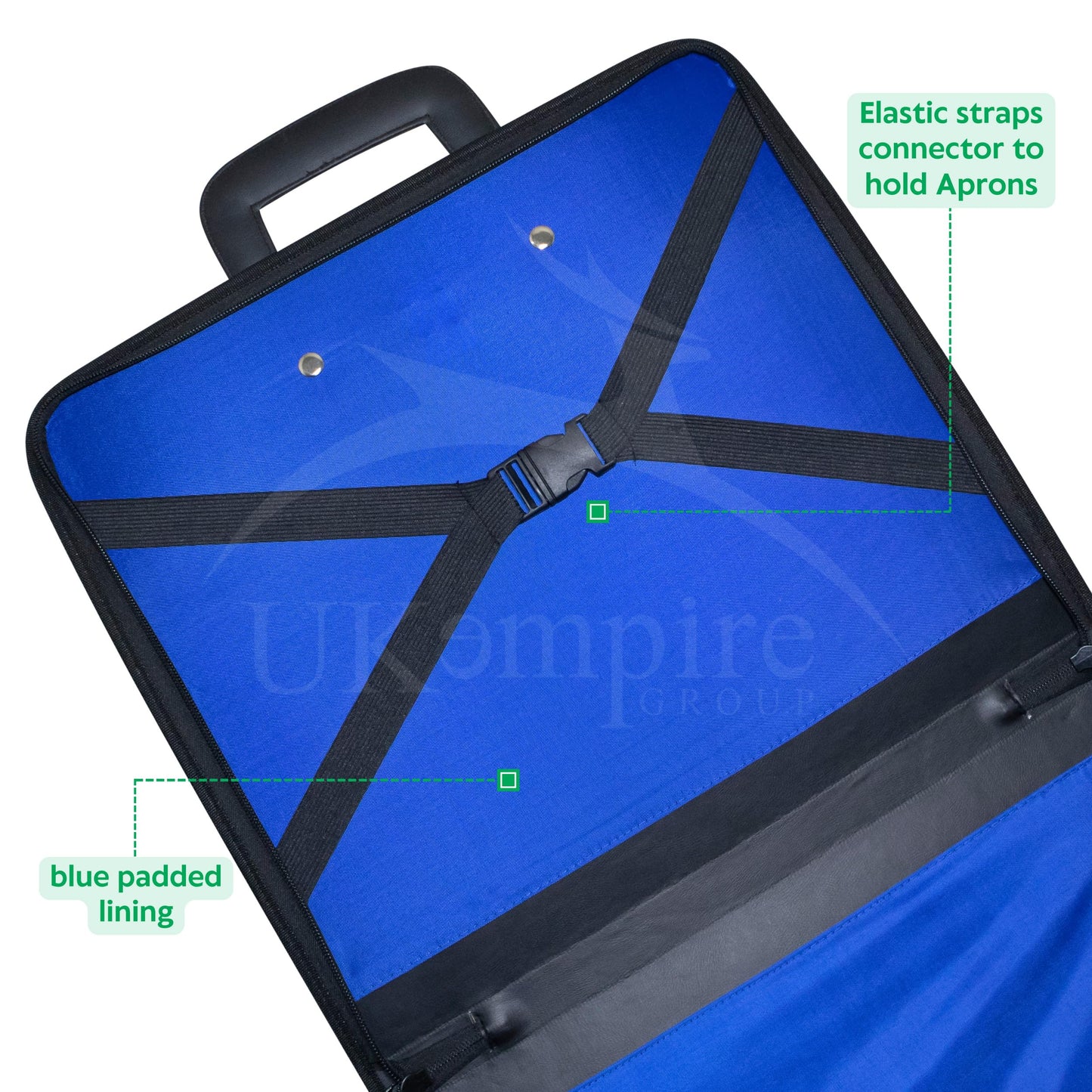 UK EMPIRE GROUP Masonic Apron Case Black Imitation Leather MM/WM Size | Art Portfolio Display Carrying Bag