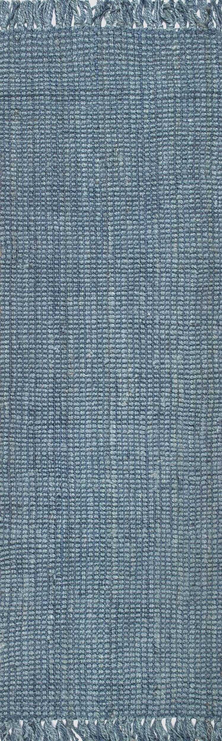 Nuloom Daniela Blue, 2'6" x 8', Handmade, Jute, Tassel, Soft and Textured, High Traffic, Stain Resistant, Easy Clean, Durable Runner for Bedroom, Living Room, Dining Space, Foyer, Entryway