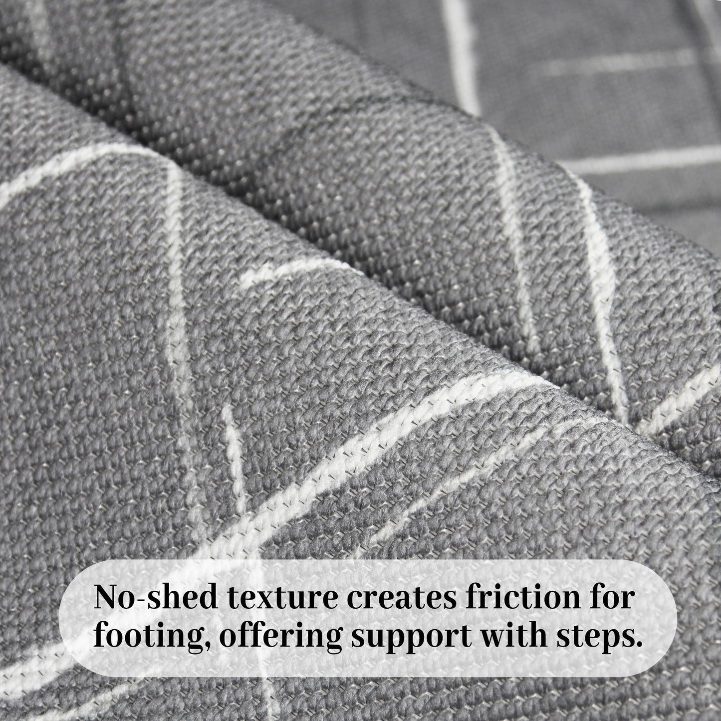 TTelephant Gray Runner Rug Ultra Non-Slip 2x10 Long Hallway Rugs Washable Modern Tear and Stain Resistance No Pile Lightweight Modern Rug Runners for Entryway, Kitchen, Walkway, Entrance, Gray