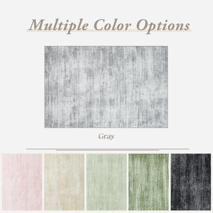 BILEEHOME Gray Extra Large Rugs for Living Room Minimalist Aesthetic Abstract 9x12 Area Rug for Office Playroom Light Grey Low Pile Floor Covering Carpet with Non Slip Washable