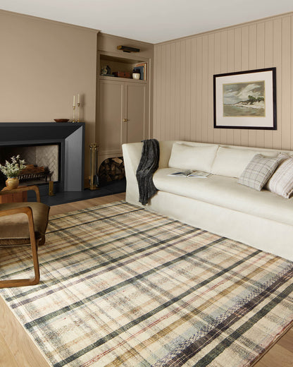 Loloi Chris Loves Julia Humphrey Collection HUM-02 Ivory/Multi 5'-0'' x 7'-0'' .38" Pile Height, Area Rug feat. CloudPile