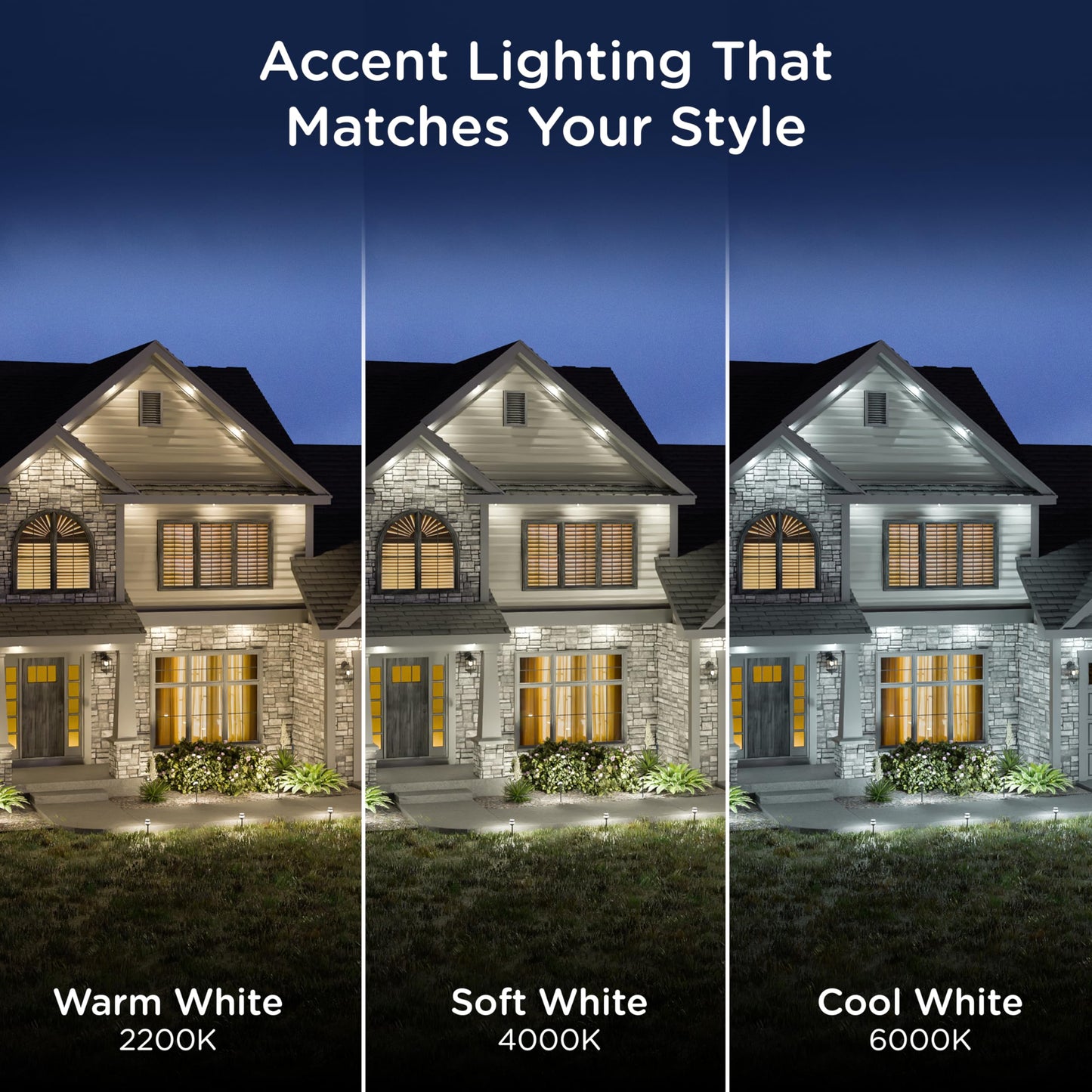Enbrighten Eternity Accent Permanent Outdoor Lights, 150ft with 36 RGBWIC LED Lights, App‑Controlled, Cuttable, Christmas, Accent & Year‑Round Eave Lighting, Works with Alexa & Google Home, 85716