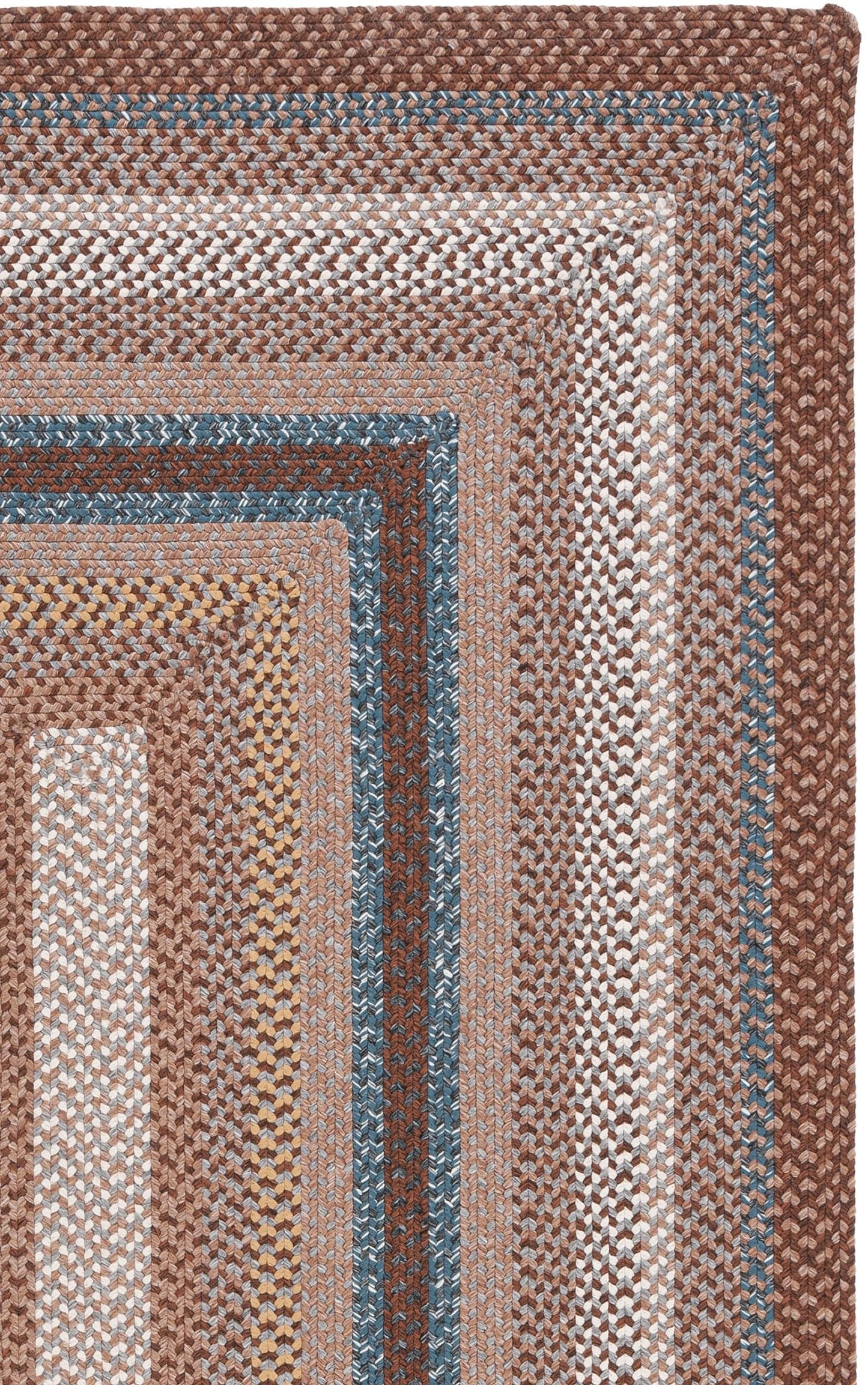 SAFAVIEH Washable Rug Outdoor Braided Collection - 7'x 10', Brown & Multi, Handmade & Reversible, Non-Shedding & Easy to Clean, Ideal for Patio, Backyard, Mudroom (BRD313A)
