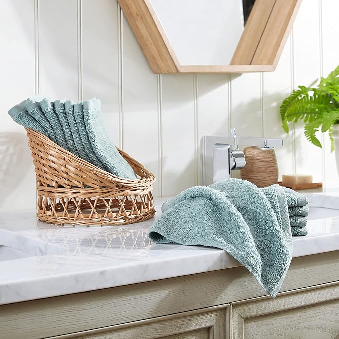 Tommy Bahama- Washcloth Set, Highly Absorbent Cotton Bathroom Decor, Low