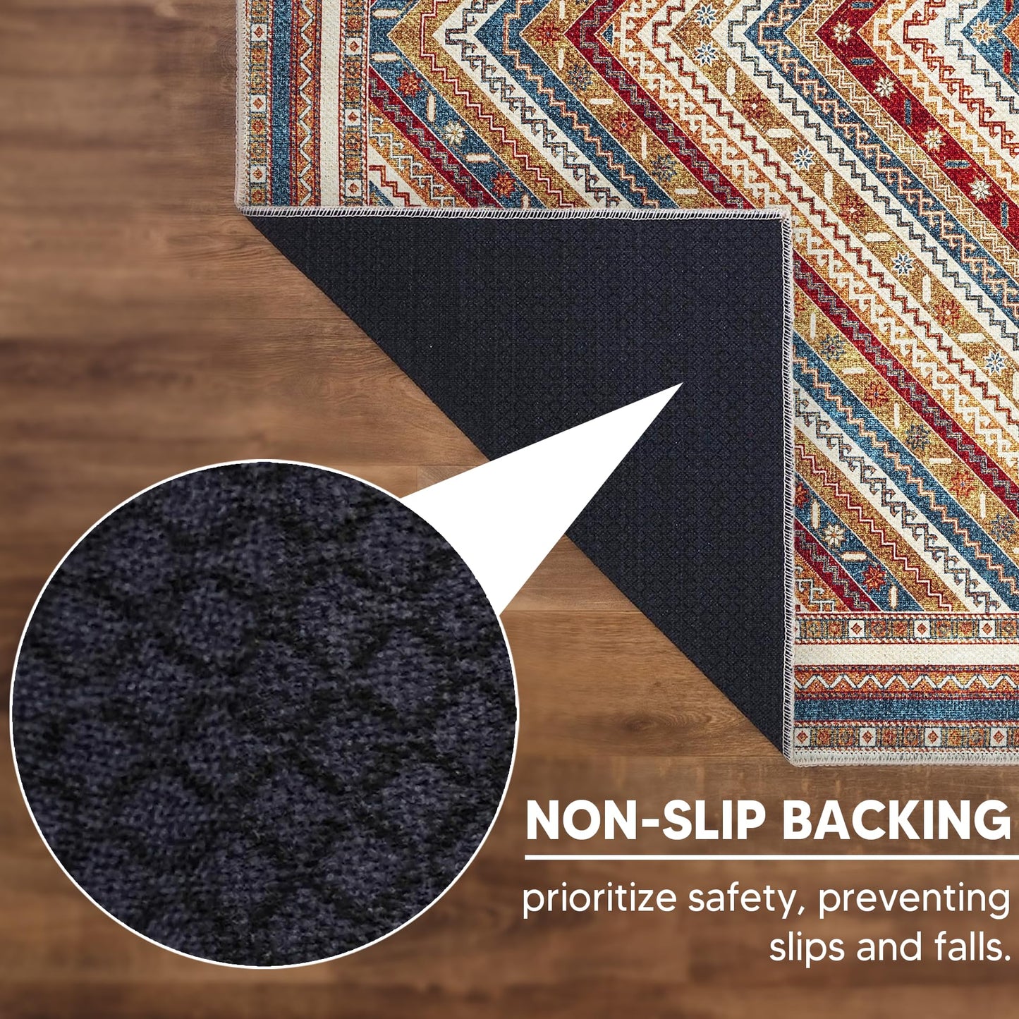 Keen Home Design 24"x36" Rug - Machine Washable Entry Rug with Non-Slip Backing, Ideal for Entryway, Kitchen, Bathroom, Laundry Room - Vintage, Easy Clean, Durable, Low Pile - (2' x 3')