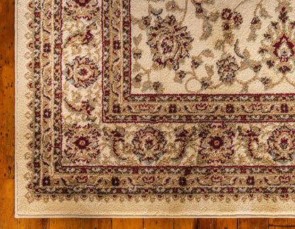 Unique Loom Voyage Collection Traditional Oriental Classic Intricate Design Area Rug (4' 0 x 6' 0 Rectangular, Ivory/Gold)