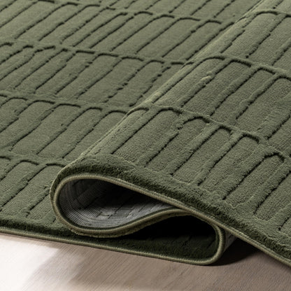 nuLOOM Kailani Green, 6'7" x 9', Geometric, Soft and Cozy, High Traffic, Stain Resistant, Easy Clean, Durable Washable Area Rug for Bedroom, Living Room, Dining Space, Den, Foyer, Entryway