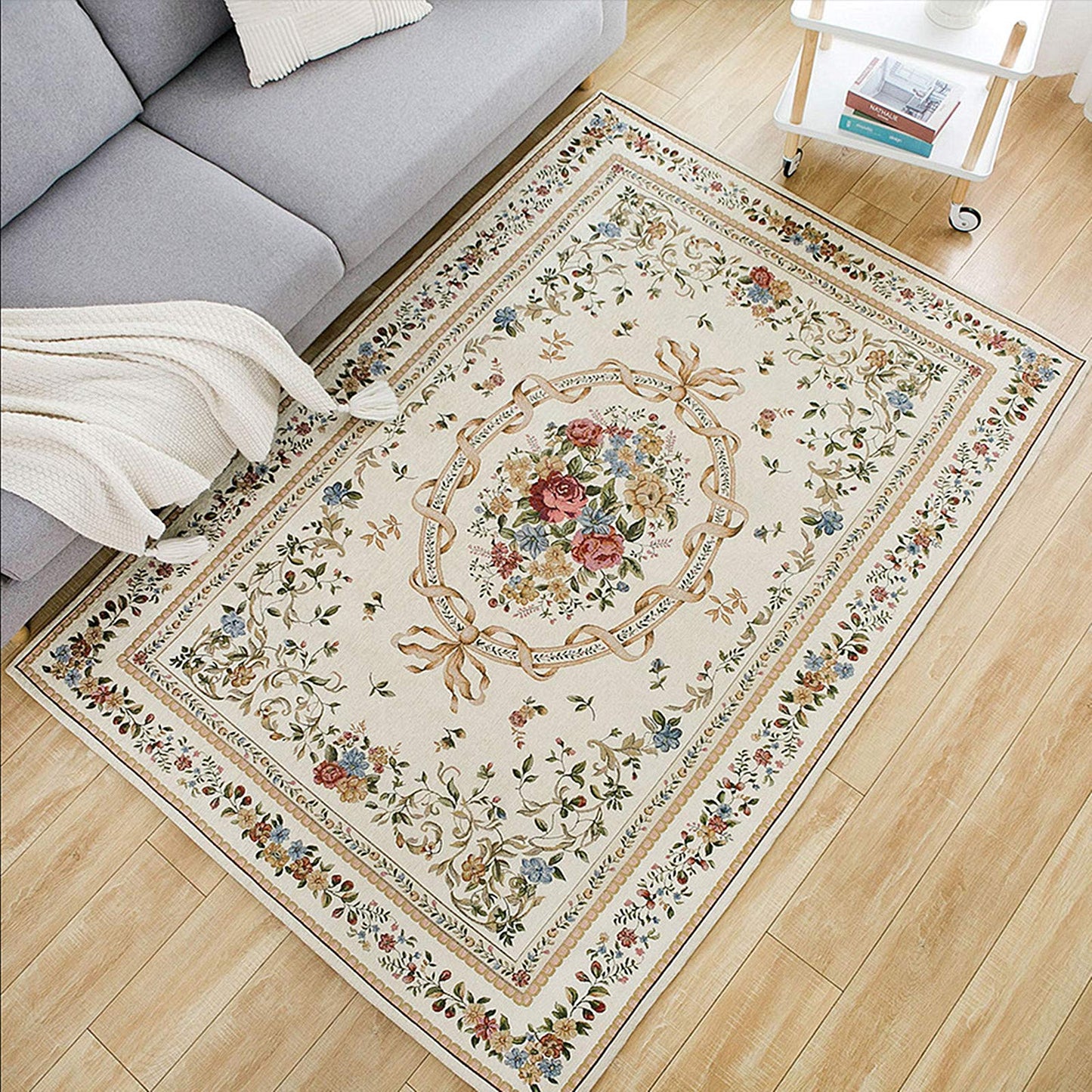 UKELER Royal Collection New Traditional Oriental Rug Home Decor Collection Floral Rugs Carpet for Bedroom, 4' x 6', Euro Romance
