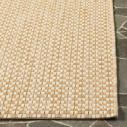SAFAVIEH Washable Rug Outdoor Courtyard Collection - 9' x 12', Natural & Cream, Non-Shedding & Easy Cleaning, Ideal for Patio, Backyard, Mudroom (CY8653-03021)