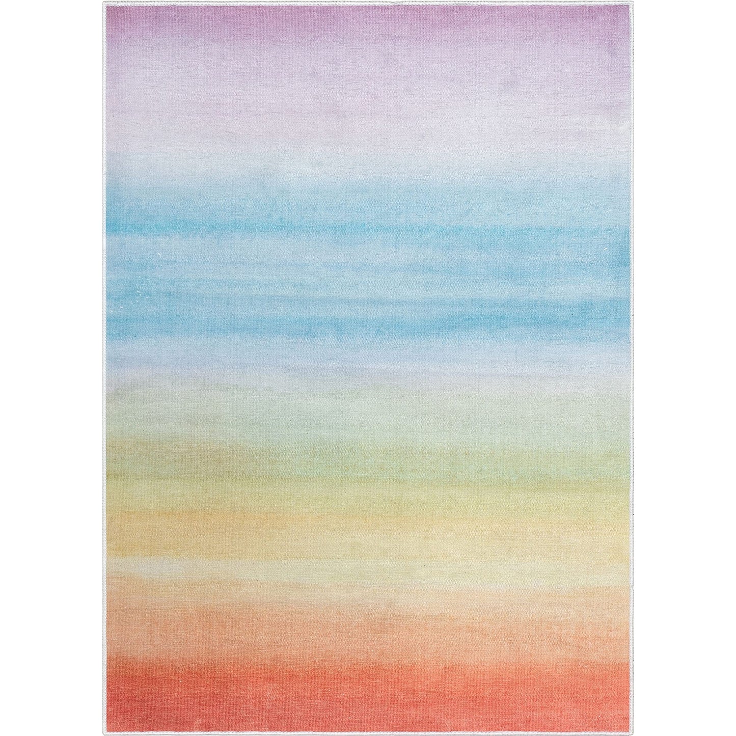 Well Woven Kids Rugs Sunrise 3'3" x 5' Multi Color Modern Printed Machine Washable Area Rug