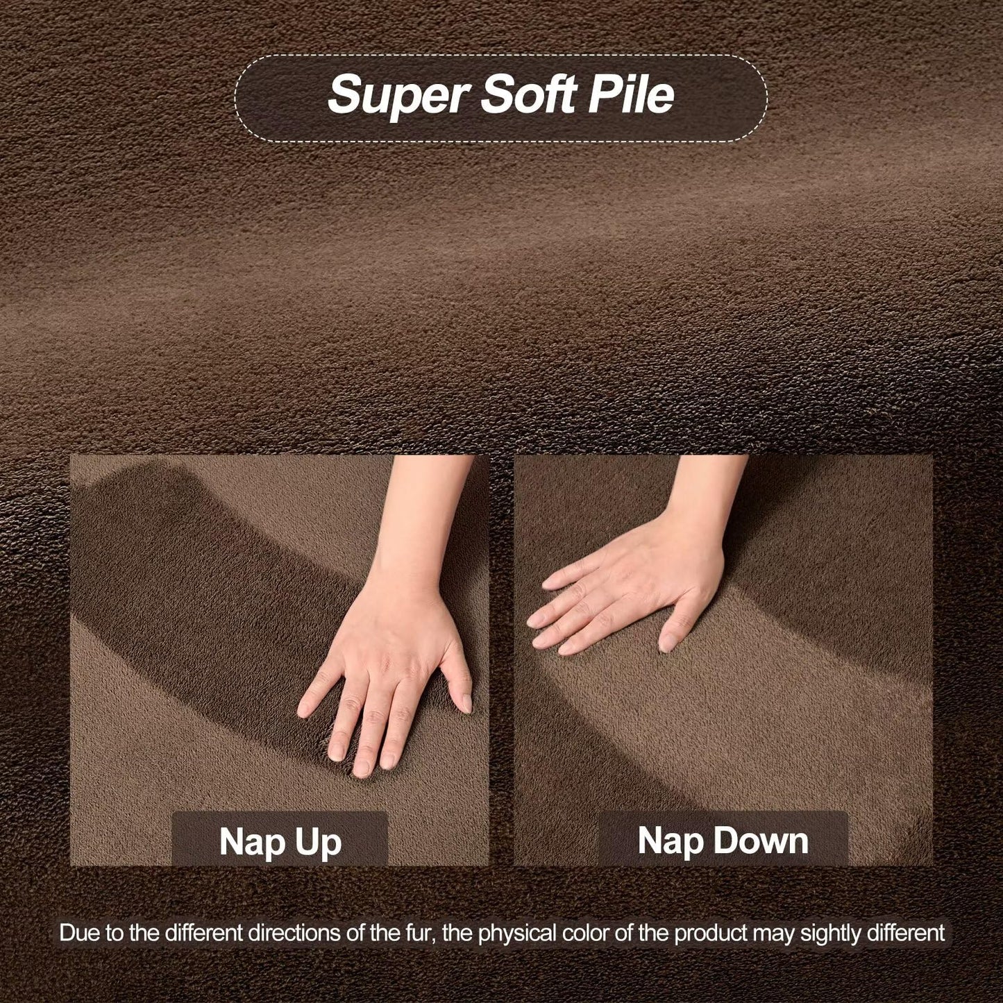 Vasofe Brown Hallway Runner Rug,2x6 Feet Non Slip Runners,Indoor Thickened Memory Foam Bedside Rugs for Bedroom Nursery Dorm Kids Boys Room, Machine Washable Low Pile Shag Fluffy Carpets for Entrance