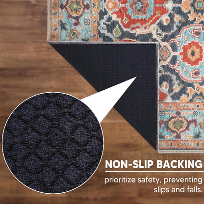 Keen Home Design 36"x60" Rug - Machine Washable Entry Rug with Non-Slip Backing, Ideal for Entryway, Kitchen, Bathroom, Laundry Room - Vintage, Easy Clean, Durable, Low Pile - (3' x 5')