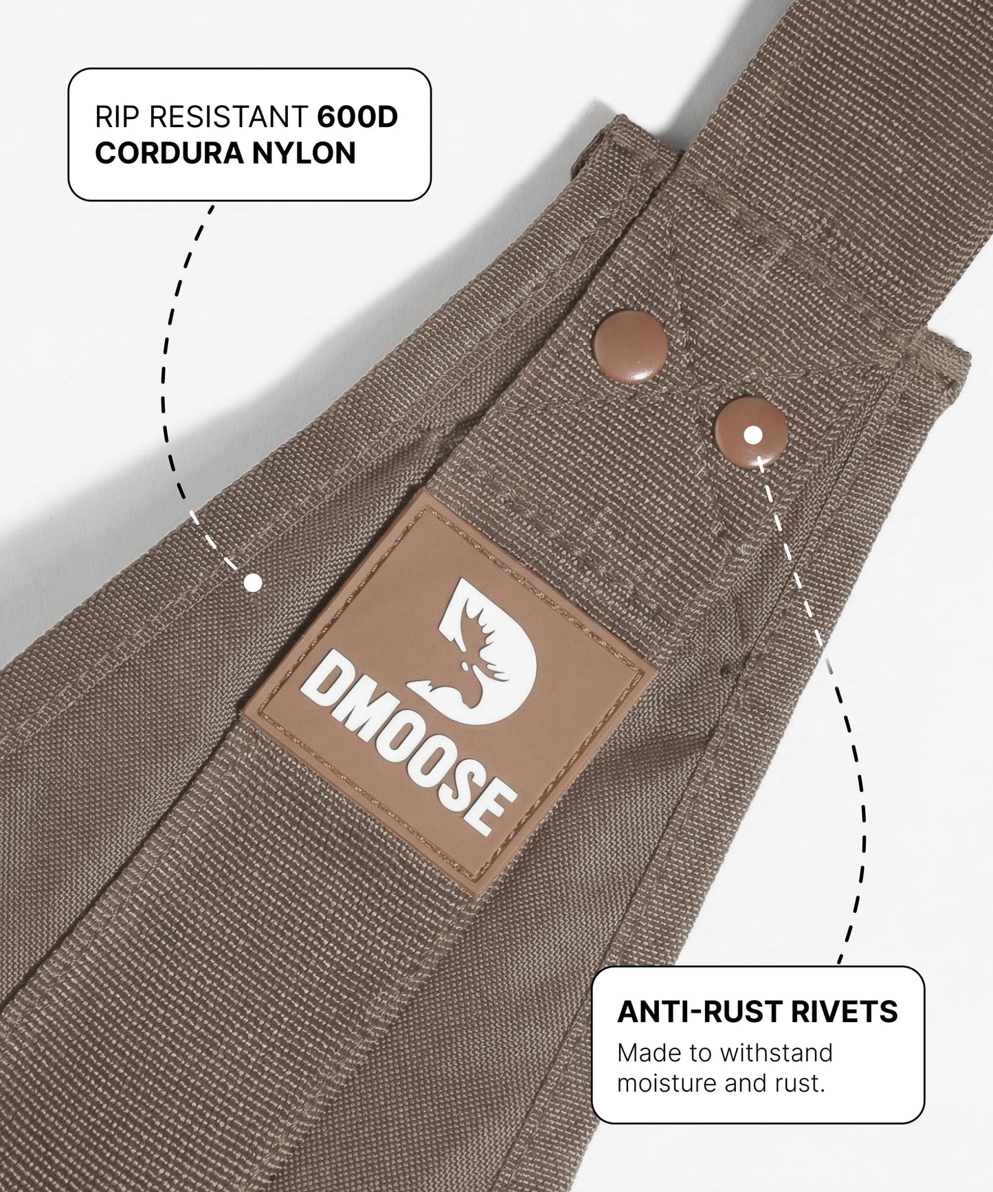 DMoose Fitness Premium Ab Straps for Abdominal Muscle Building, Arm Support for Ab Workout, Hanging Ab Straps for Pull Up Bar Attachment, Ab Exercise Gym pullup Equipment for Men Women (Brown)