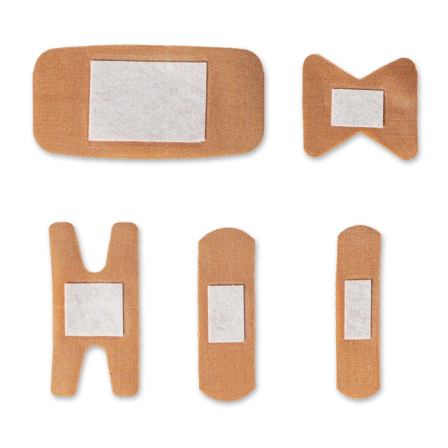 Lightning X Products Heavy Duty Flexible Fabric Assorted Adhesive Bandages for First Aid Kits (Pack of 100), 5 Sizes