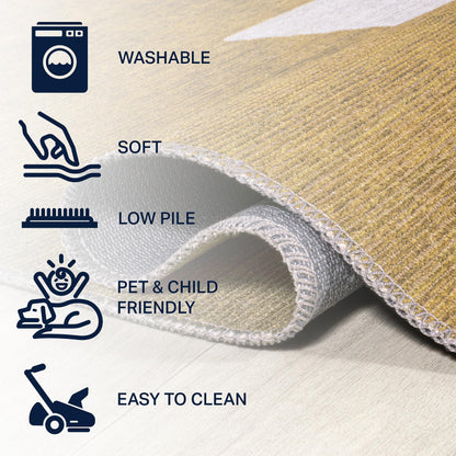 JONATHAN Y Machine Washable Moss/Cream Indoor Area Rug 3X5 ft, Chayton Minimalist Geometric for Living Room, Bedroom, Kitchen, Office, Easy-Cleaning, Pet-Friendly, Non-Shedding WSH110B-3