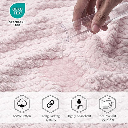 Simple&Opulence 6 Piece Luxury Towel Set, 100% Cotton Bathroom Towels