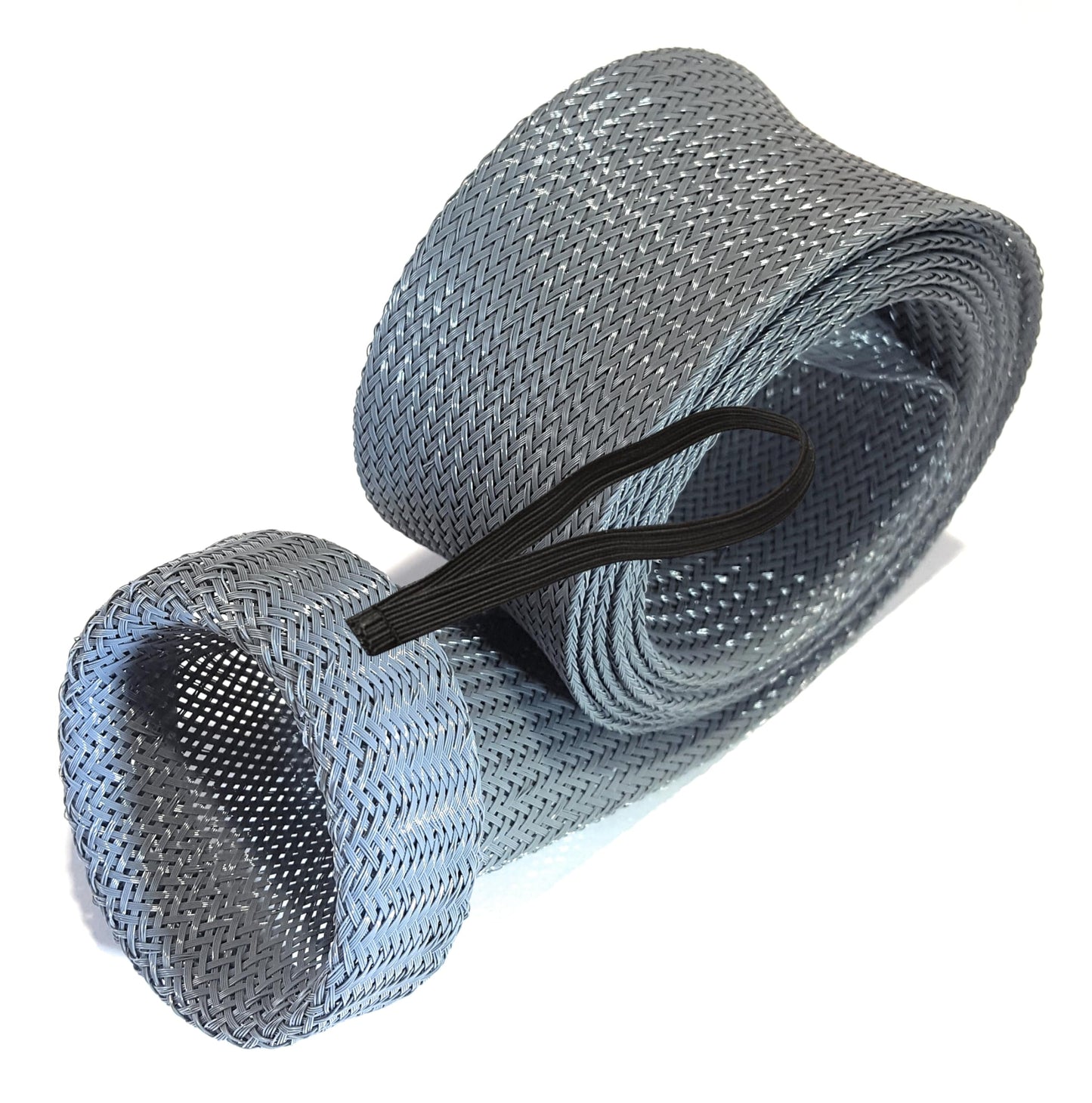 Reaction Tackle Rod Socks, Fishing Rod Sleeves and Covers for Spinning and Casting Rods, Breathable Mesh Rod Protectors with Elastic Band - Spinning / Flat End / 2" x 67" Metal Gray (2-Pack)