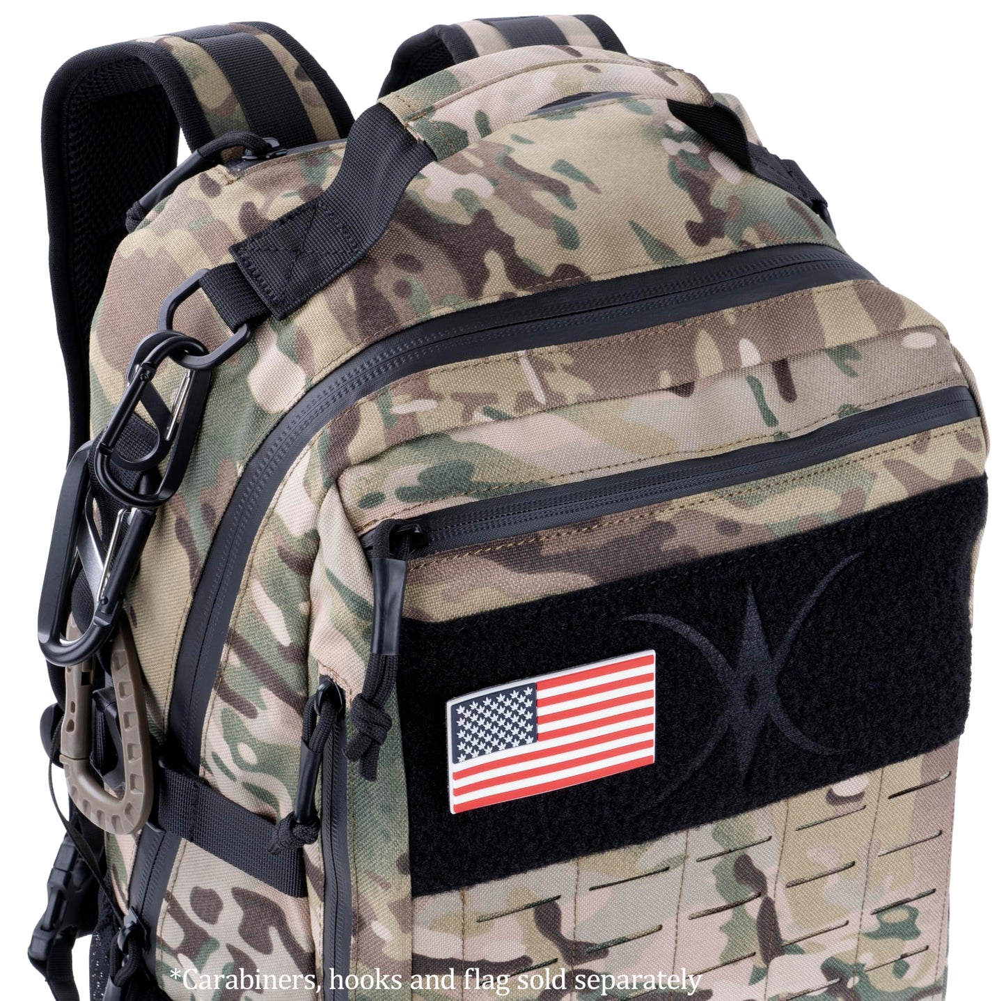 BACKFERRY Urban Tactical Backpack Laser-Cut MOLLE Daypack Commuter Bag for EDC,Travel,Work,Hiking for Men Women