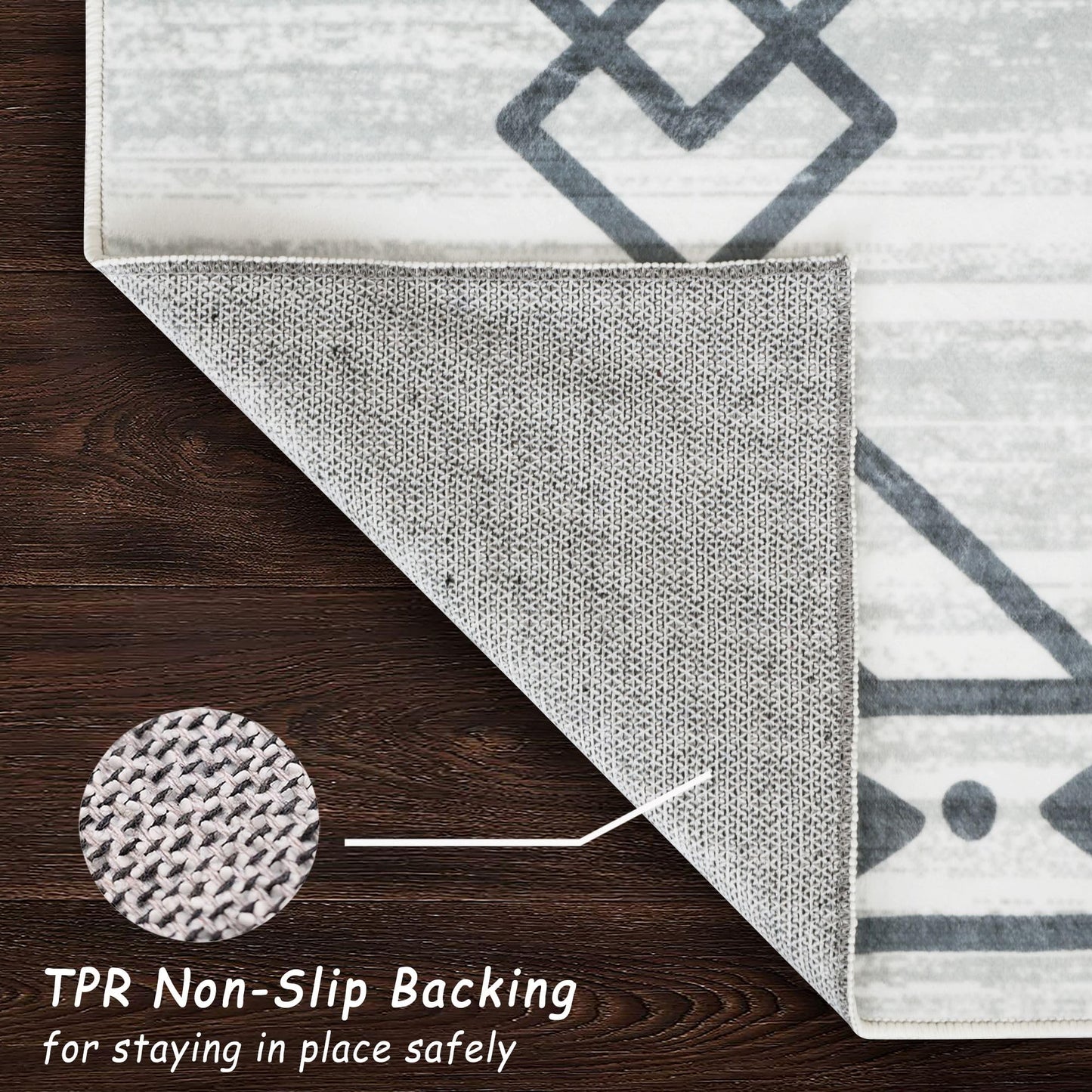 6x9 Area Rug, Ultra-Soft Washable Rug for Living Room, Dinner Room, Bedroom, Non-Slip Modern Westren Rug, Indoor Carpet Large Area Rug, Checkered