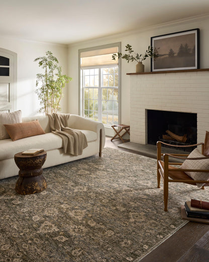 Loloi Magnolia Home by Joanna Gaines Junie Collection JUE-06 Lagoon/Natural 11'-6" x 15'-7", .38" Pile Height, Area Rug