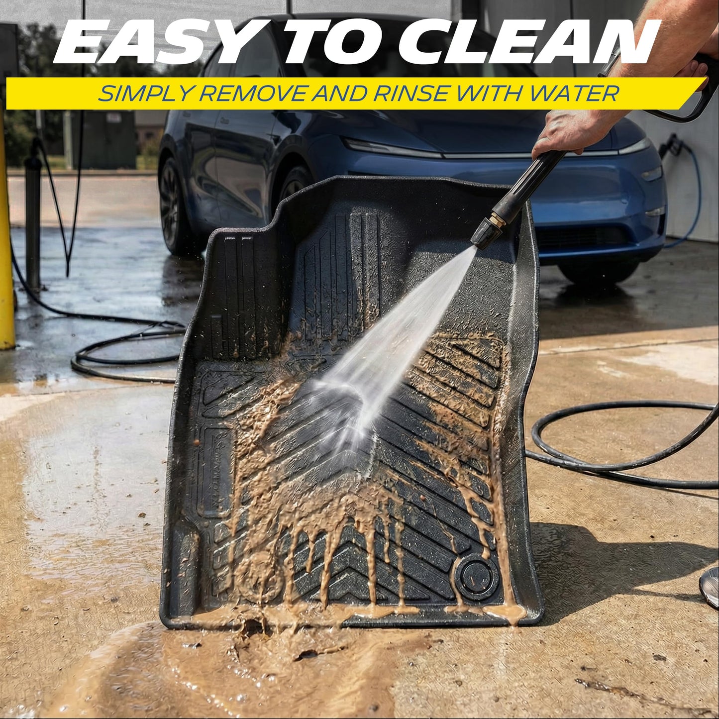 Michelin Vehicle Mats, All-Weather TPE Custom Fit Liner for 2015-2026 Ford F150/2022-2025 Lightning SuperCrew (2nd Row w/o Fold Flat Storage) Carpet Floor, Premier