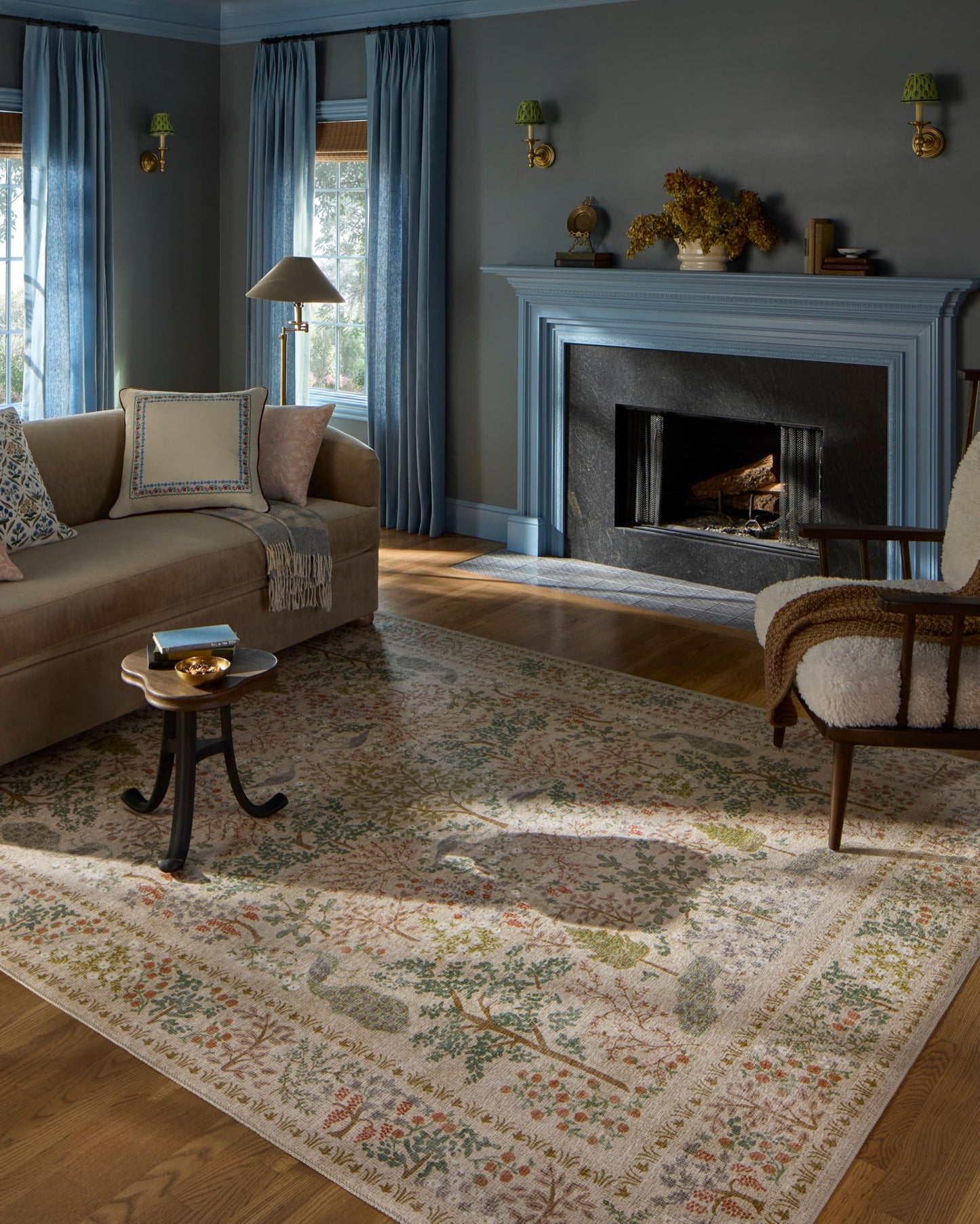 Loloi Rifle Paper Co. Canopy Collection CNP-05 Ivory 5'-0" x 7'-6" Area Rug