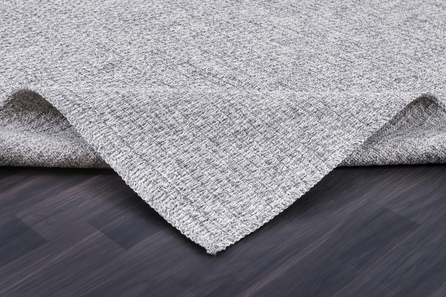 Luul Home Easy Jute Rugs 5x7 Gray Color Living Room Indoor Outdoor Area Rug for Farmhouse Patio and Kitchen Rug High Traffic Washable Easy to Clean Solid Boho Woven Design Outside Carpet (5 x 7)