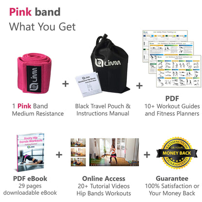 Fittest Pro by Limm Resistance Bands for Legs and Butt, Fabric Exercise Loop Bands Yoga, Pilates, Rehab, Fitness and Home Workout, Strength Bands for Booty