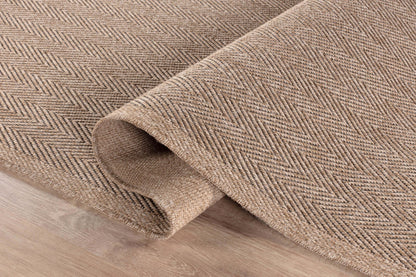 CAMILSON Easy Jute Rug 10x14, Indoor Outdoor Natural Color Fiber Area Rugs for Living Room Patio and Kitchen Rug Herringbone Woven Design Easy-Cleaning Washable Outside Carpet Alfombras 10 x 14