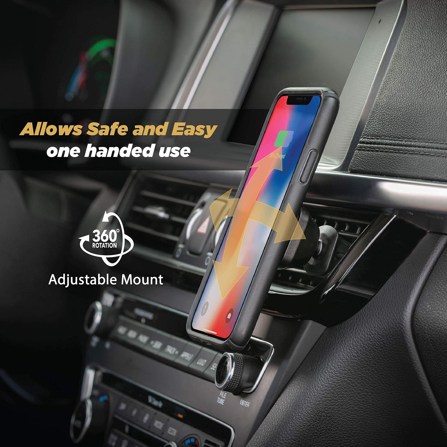 Scosche MMWSM-2PKXCES0 MagicMount Select Magnetic Car Phone Holder Mount for iPhone and Android - 2 Pack - Secure Magnetic Cell Phone Mount for Car Window or Dash - Universal 360° Adjustable Head