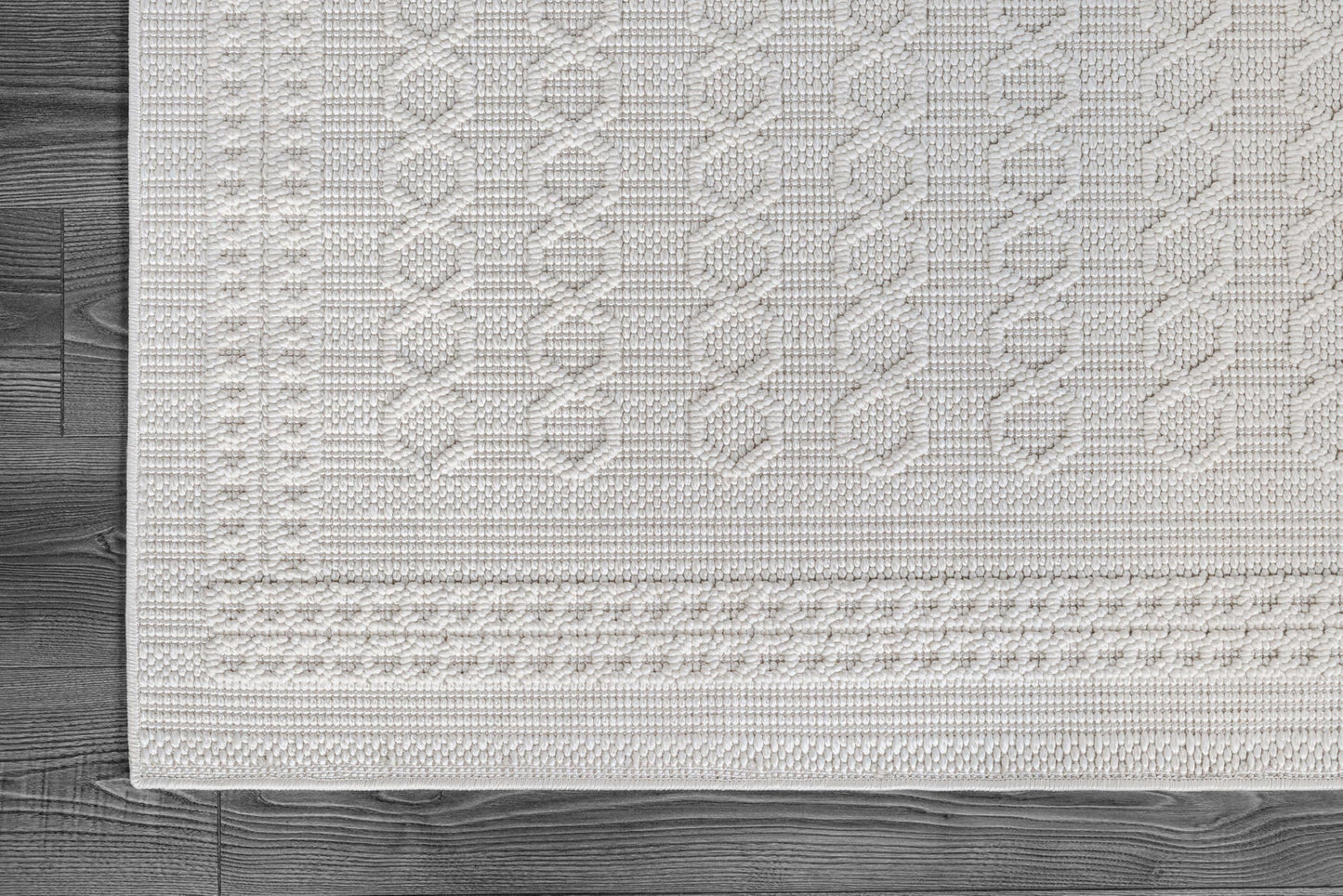 Luul Home Micro Loop Indoor Rug White 6x9 Boho Geometric Neutral Area Rugs for Living Room Soft Luxury Modern Low and High Pile Durable Stain Resistant Non-Shedding Indoor Area Carpet 6 x 9