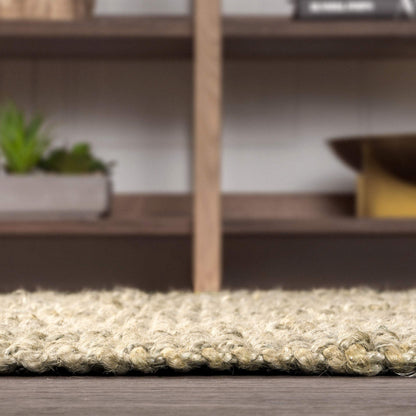 JONATHAN Y Hiro Hand Woven Chunky Jute Ivory Indoor Area Rug, 3x5, Bohemian, Transitional, Easy-Cleaning for Living Room, Bedroom, Kitchen, Pet Friendly, Non-Shedding (NFR103A-3)
