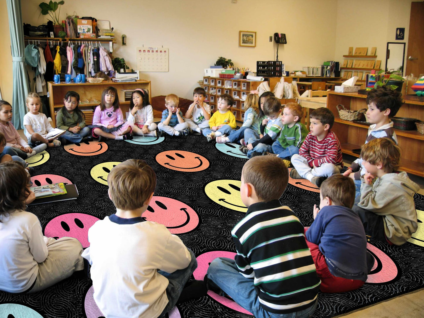 OLEEK Large Classroom Rug Elementary 6x9 - (Washable) Classroom Rugs for Kids Room - Classroom Carpet Elementary - Kids playroom Rug 6 x 9 - Preschool Rugs for Classroom - Schoolgirl Style Classroom