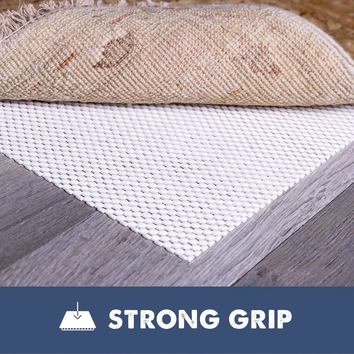 Slip-Stop Super Grip, 5 x 8 ft, Cushioned Non-Slip Rug Pad for Area Rugs and Runner Rugs, Rug Pad for Hardwood Floors