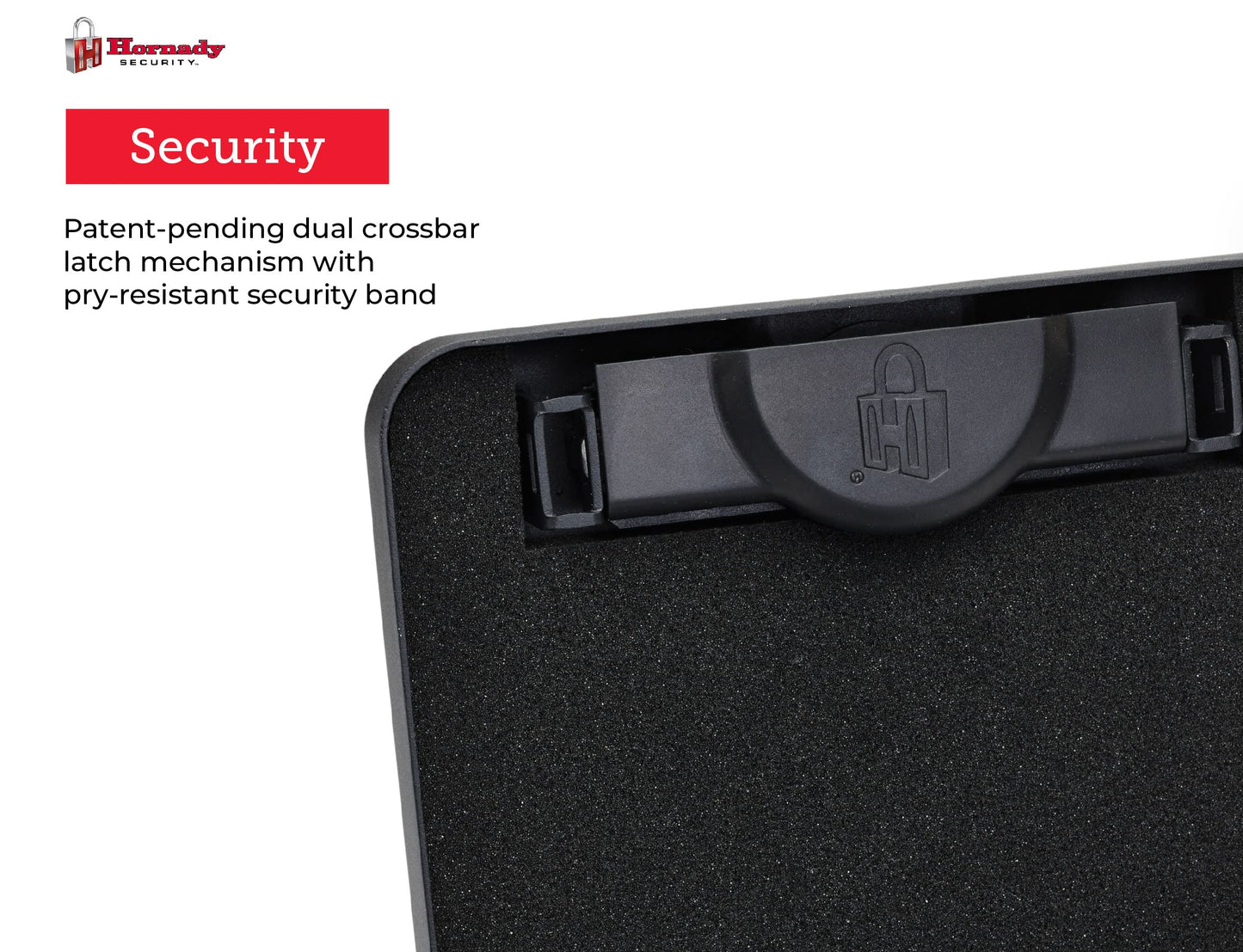 Hornady Steel Keyed TriPoint Lock Box, Portable Gun Lock Box, Travel and In-Home Security Box for Valuables, Approved by TSA for Air Travel- XL, 10 x 8 x 3 inches- 98152,Black