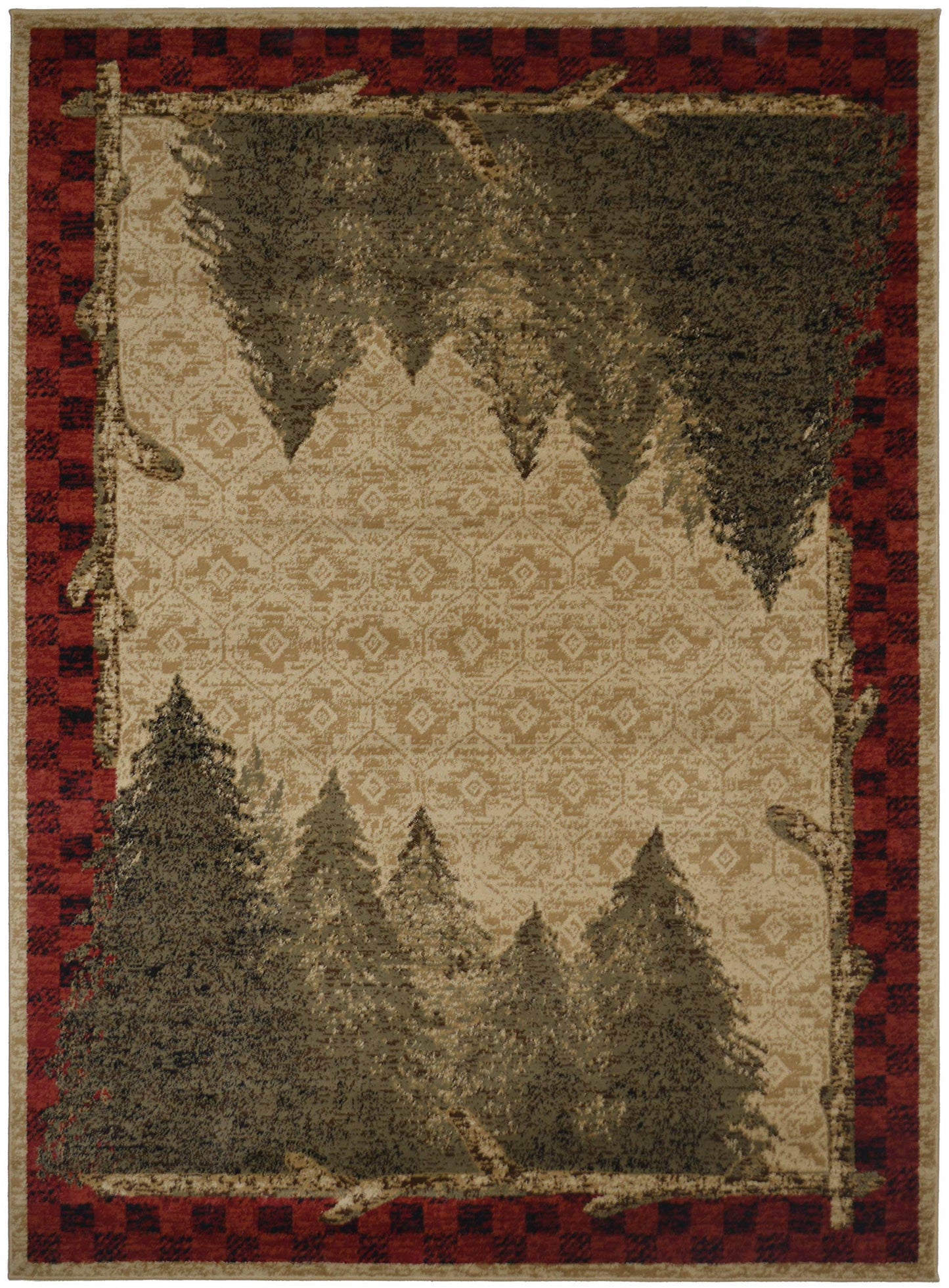 Mayberry Rug AD8342 5X8 AMER DEST Forest Area Rug 5'3"x7'3" Antique