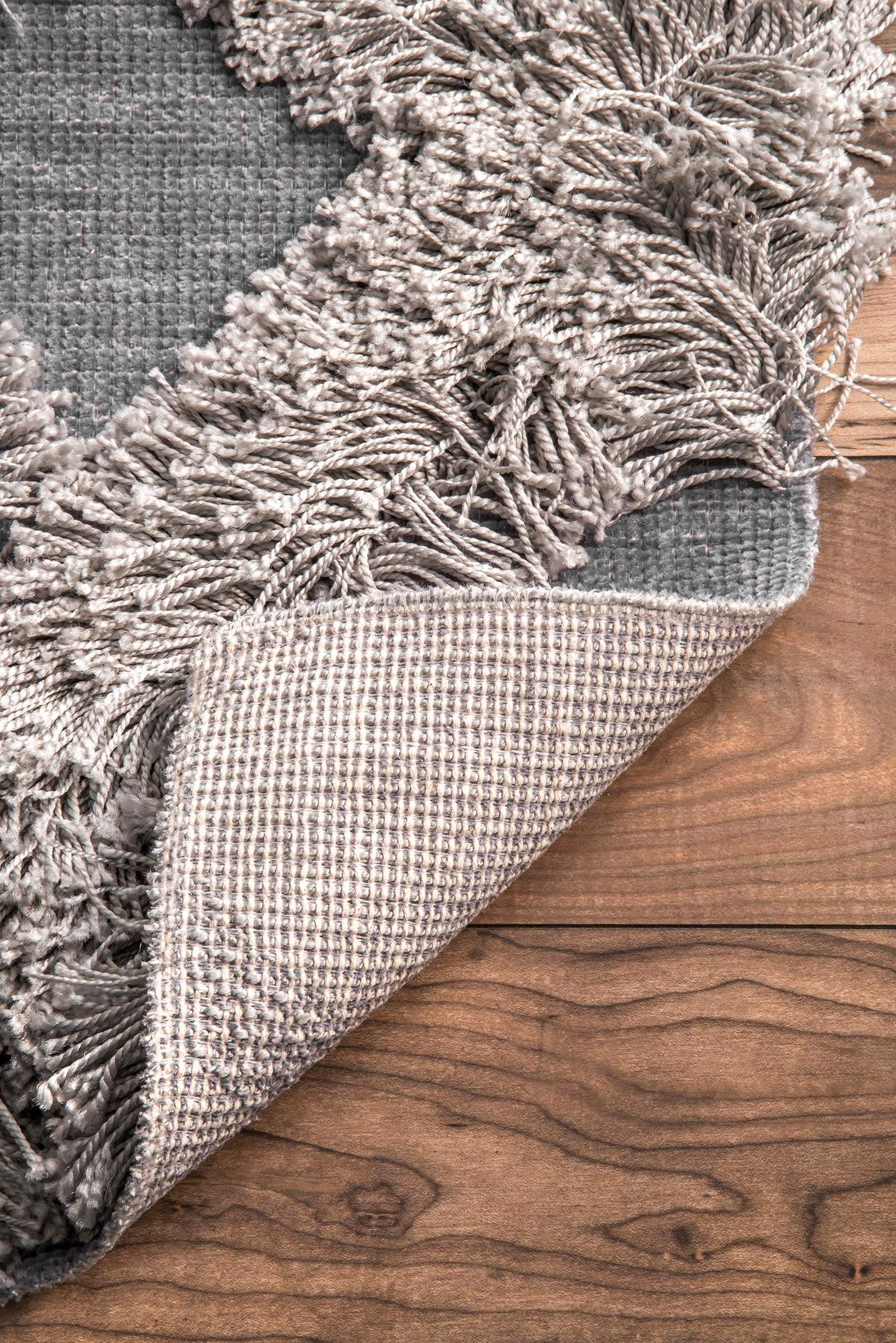 nuLOOM Francene Diamond Trellis Shag Area Rug, 4x6, Silver