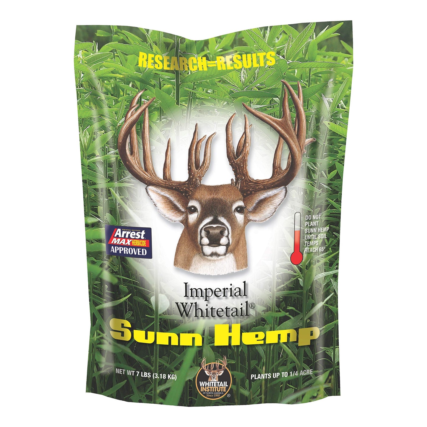 Whitetail Institute Sunn Hemp Deer Food Plot Seed, Fast-Growing and Establishes Rapidly, Great for Erosion Control, Soil Improvement and as a Cover Crop, 7 lbs (.25 Acre)