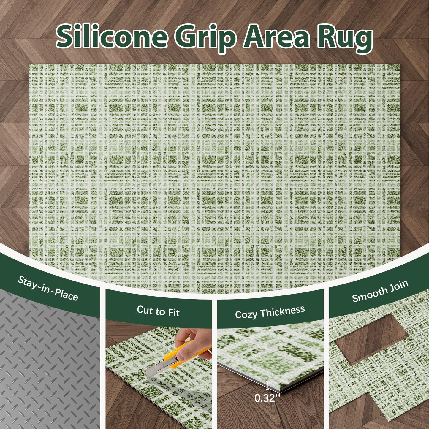 Azaeahom Carpet Tiles Peel and Stick, Squares Self Adhesive Carpet Floor Tile(15.75'' x 15.75''), Anti-Slip, Reusable, 0.38'' Thick, Carpets Easy Install DIY for Bedroom Living Room(12 Pcs)