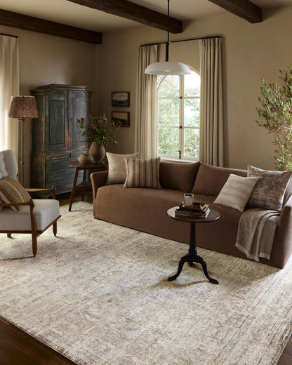 Loloi Amber Lewis Honora Collection HON-01 Ivory/Natural 5'-3" x 7'-9" Area Rug