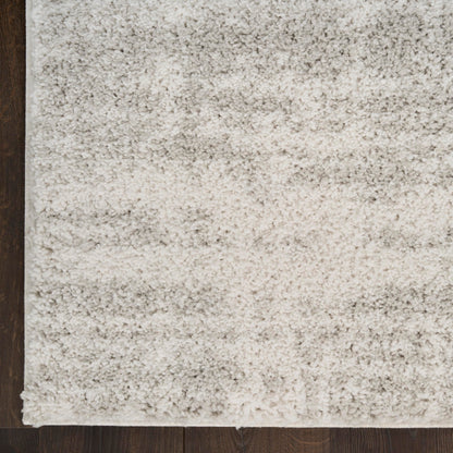 Nourison Home Modern Shag Ivory Grey 5'3" x 7' Area Rug - Easy Clean, Non Shedding, Bed Room, Living Room, Dining Room, Kitchen (5' x 7')
