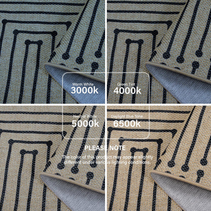 Lahome Boho 3x5 Washable Rugs for Entry, Easy Jute Indoor Outdoor Porch Rugs, Maze Lines Modern Throw Rug Non Slip Stain Resistant Door Mat for Bedroom Living Room Deck